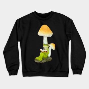 Froggy reading by mushies Crewneck Sweatshirt